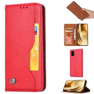 For Galaxy S20+ Knead Skin Texture Horizontal Flip Leather Case with Photo Frame & Holder & Card Slots & Wallet(Red)