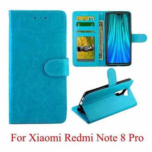 For Xiaomi Redmi Note 8 Pro Crazy Horse Texture Horizontal Flip Leather Case with Holder & Card Slots & Wallet & Photo Frame(Baby Blue)