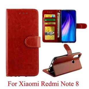 For Xiaomi Redmi Note 8 Crazy Horse Texture Horizontal Flip Leather Case with Holder & Card Slots & Wallet & Photo Frame(Brown)