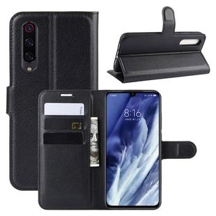 For Xiaomi 9 Pro Litchi Texture Horizontal Flip Leather Case with Wallet & Holder & Card Slots(Black)