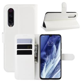 For Xiaomi 9 Pro Litchi Texture Horizontal Flip Leather Case with Wallet & Holder & Card Slots(White)