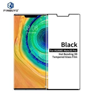 For Huawei Mate 30 Pro PINWUYO 9H 3D Hot Bending Tempered Glass Film(Black)