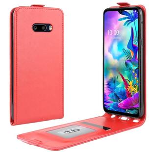 For LG G8X ThinQ  Crazy Horse Vertical Flip Leather Protective Case(Red)