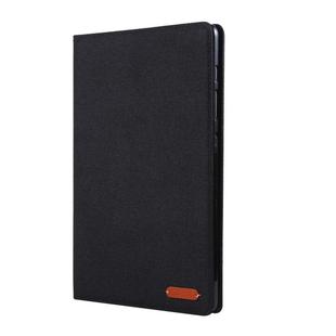 For Galaxy Tab S6 / T860 / T865 Cloth Teature Horizontal Flip PU Leather Case with with Holder & Card Slots & Pen Slot(Black)