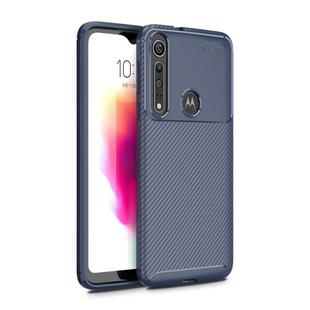 For Moto G8 Play  Beetle Series Carbon Fiber Texture Shockproof TPU Case(Blue)