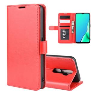 For OPPO A9 (2020)  R64 Texture Single Fold Horizontal Flip Leather Case with Holder & Card Slots & Wallet(Red)
