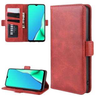 For OPPO A9 (2020) Dual-side Magnetic Buckle Horizontal Flip Leather Case with Holder & Card Slots & Wallet & Photo Frame(Red)