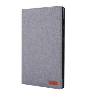 For Galaxy Tab S5e T720 / T725 Cloth Teature Horizontal Flip PU Leather Case with with Holder & Card Slots(Gray)