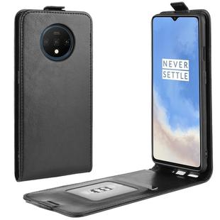 For OnePlus 7T  Crazy Horse Vertical Flip Leather Protective Case(Black)