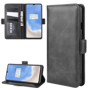 For OnePlus 7T Dual-side Magnetic Buckle Horizontal Flip Leather Case with Holder & Card Slots & Wallet & Photo Frame(Black)