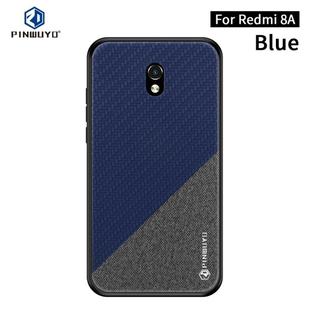 For Xiaomi RedMi 8A PINWUYO Rong Series  Shockproof PC + TPU+ Chemical Fiber Cloth Protective Cover(Blue)