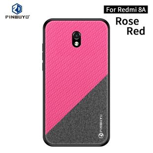 For Xiaomi RedMi 8A PINWUYO Rong Series  Shockproof PC + TPU+ Chemical Fiber Cloth Protective Cover(Red)