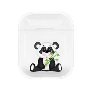 For Apple AirPods 1 / 2 Fashion Transparent Silicone TPU Bluetooth Earphone Protective Case(Bamboo Bear)