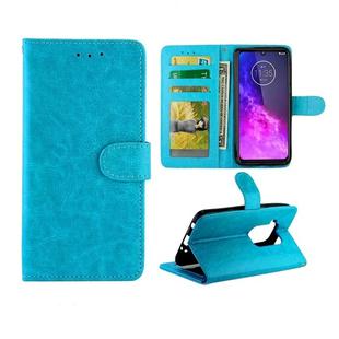 For Motorola Moto One Zoom/One Pro Crazy Horse Texture Horizontal Flip Leather Case with Holder & Card Slots & Wallet & Photo Frame(Baby Blue)