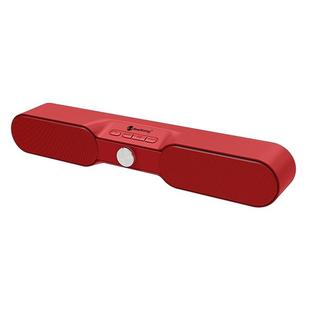 New Rixing NR4017 Portable 10W Stereo Surround Soundbar Bluetooth Speaker with Microphone(Red)