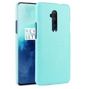 For OnePlus 7T Pro  Shockproof Crocodile Texture PC + PU Case(Light Green)