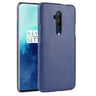 For OnePlus 7T Pro  Shockproof Crocodile Texture PC + PU Case(Blue)