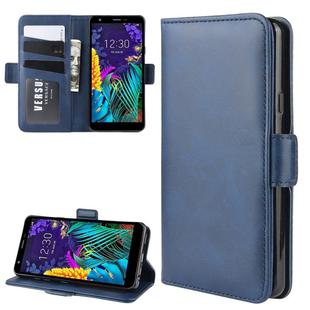 For LG K30 2019 / X2 2019 Wallet Stand Leather Cell Phone Case with Wallet & Holder & Card Slots(Dark Blue)