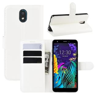 For LG K30 2019/X2 2019 Litchi Texture Horizontal Flip Leather Case with Wallet & Holder & Card Slots(White)