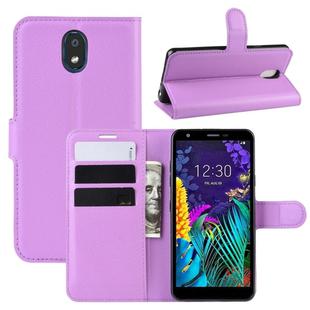 For LG K30 2019/X2 2019 Litchi Texture Horizontal Flip Leather Case with Wallet & Holder & Card Slots(Purple)