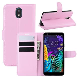 For LG K30 2019/X2 2019 Litchi Texture Horizontal Flip Leather Case with Wallet & Holder & Card Slots(Pink)