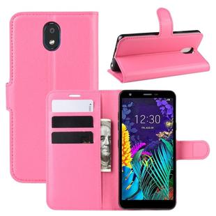 For LG K30 2019/X2 2019 Litchi Texture Horizontal Flip Leather Case with Wallet & Holder & Card Slots(Rose red)