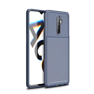 For OPPO Reno  Ace Beetle Series Carbon Fiber Texture Shockproof TPU Case(Blue)