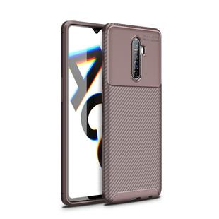 For OPPO Reno  Ace Beetle Series Carbon Fiber Texture Shockproof TPU Case(Brown)