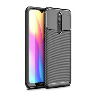 For Xiaomi Redmi 8  Beetle Series Carbon Fiber Texture Shockproof TPU Case(Black)