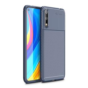 For Huawei Enjoy 10s Beetle Series Carbon Fiber Texture Shockproof TPU Case(Blue)