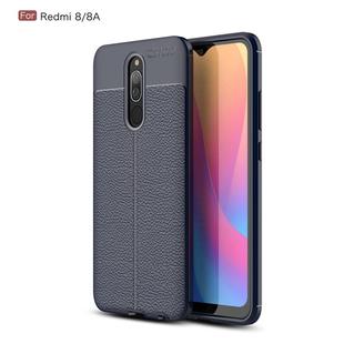 For Xiaomi Redmi 8  Litchi Texture TPU Shockproof Case(Navy Blue)