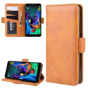 For LG K20 (2019) Wallet Stand Leather Cell Phone Case with Wallet & Holder & Card Slots(Yellow)