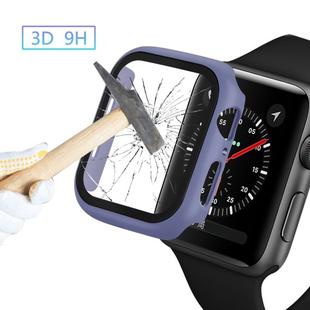 ENKAY Hat-prince Full Coverage PC Case + Tempered Glass Protector for Apple Watch Series 5 / 4 44mm(Blue)