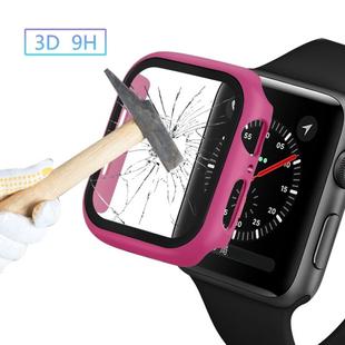 ENKAY Hat-prince Full Coverage PC Case + Tempered Glass Protector for Apple Watch Series 5 / 4 40mm(Rose)