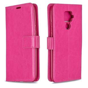 For Huawei Mate 30 Lite Crazy Horse Texture Horizontal Flip Leather Case with Holder & Card Slots & Wallet & Photo Frame(Rose)