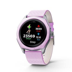 V18 1.22 inch IPS Color Screen Smart Watch,Support Call Reminder /Heart Rate Monitoring/Blood Pressure Monitoring/Sedentary Reminder(Purple)
