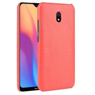 For Xiaomi Redmi 8A  Shockproof Crocodile Texture PC + PU Case(Red)