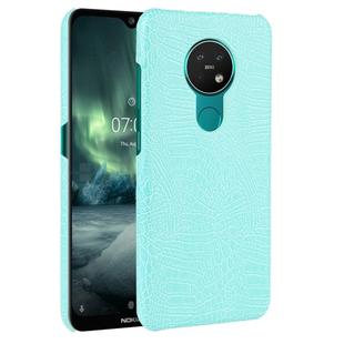 For Nokia 7.2 / 6.2 Shockproof Crocodile Texture PC + PU Case(Light Green)