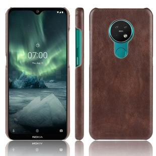 For Nokia 7.2 / 6.2 Shockproof Litchi Texture PC + PU Case(Brown)