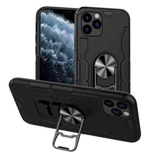 For iPhone 11 Pro Bear Case Style TPU + PC + Metal Rotating Support 3-in-1 Fall Proof Protective Shell(Black)