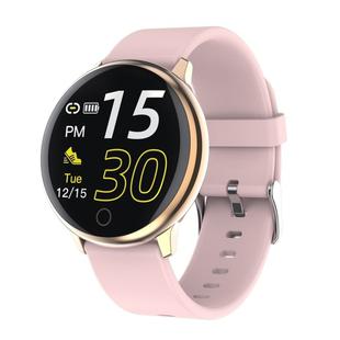 Q16 1.22inch IPS Color Screen Smart Watch IP67 Waterproof,Silicone Watchband,Support Call Reminder /Heart Rate Monitoring/Blood Pressure Monitoring/Sleep Monitoring(Pink)
