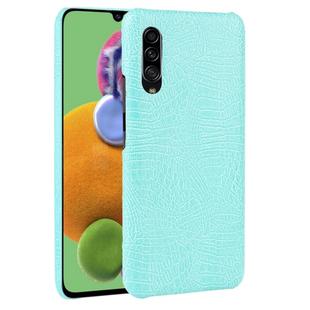 For Galaxy A90 5G Shockproof Crocodile Texture PC + PU Case(Light green)