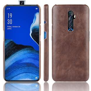 For Oppo Reno2 Z/2F Shockproof Litchi Texture PC + PU Case(Brown)