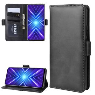 For Huawei Honor 9X Fingerprint Version Wallet Stand Leather Cell Phone Case with Wallet & Holder & Card Slots(Black)