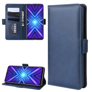 For Huawei Honor 9X Fingerprint Version Wallet Stand Leather Cell Phone Case with Wallet & Holder & Card Slots(Dark Blue)