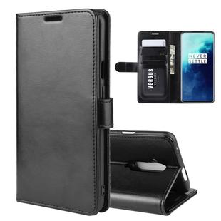 For OnePlus 7T Pro R64 Texture Single Fold Horizontal Flip Leather Case with Holder & Card Slots & Wallet(Black)