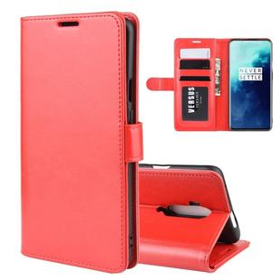 For OnePlus 7T Pro R64 Texture Single Fold Horizontal Flip Leather Case with Holder & Card Slots & Wallet(Red)