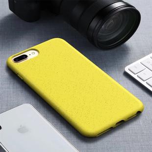 For iPhone 7 Plus & 8 Plus Starry Series Shockproof Straw Material + TPU Protective Case(Yellow)