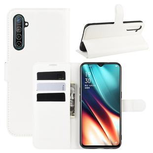 For Oppo K5 Litchi Texture Horizontal Flip Leather Case with Wallet & Holder & Card Slots(White)