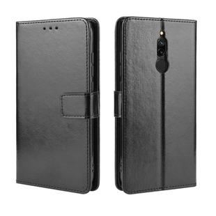 For Xiaomi Redmi 8 Retro Crazy Horse Texture Horizontal Flip Leather Case with Holder & Card Slots & Photo Frame(Black)